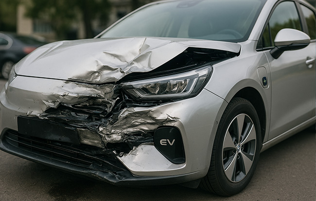 Kaputtes graues Elektroauto - Dede regelt!